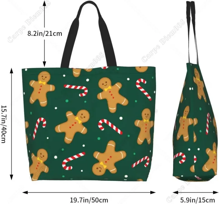 Gingerbread%20Man%20Candy%20Cane%20Christmas%20Tote%20Bag%20Grocery%20Bag%20Shopping%20Handbag%20Beach%20Gift%20Bags%20for%20Women%20Work%20Outdoor%20-%20Image%205