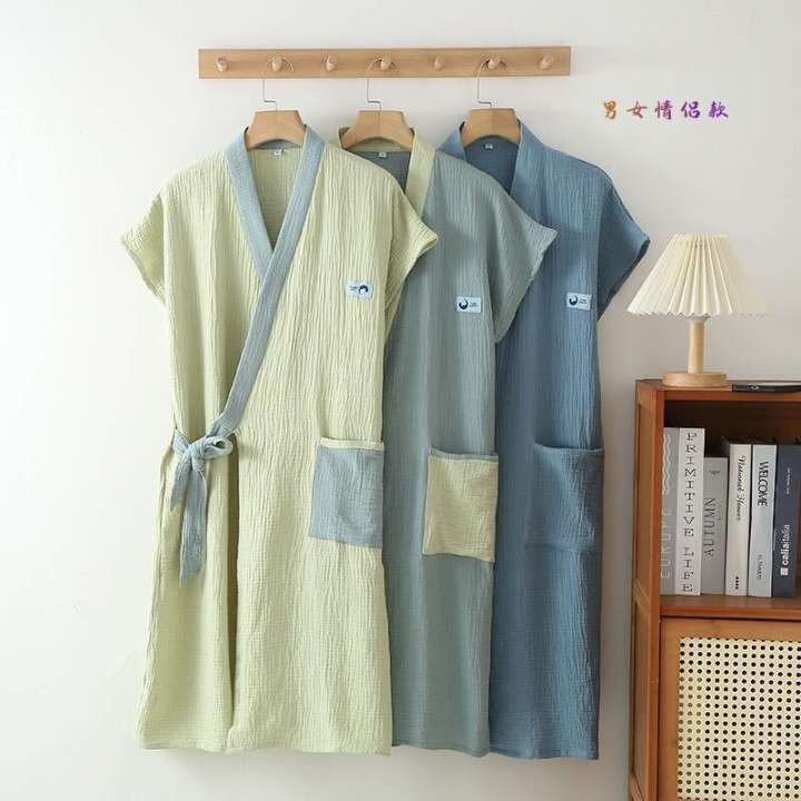 %5Bikuo%5D%20Multi%20Colors%20Couples%20Bath%20Robe%20Wearable%20Sleeveless%20Gown%20Cardigan%20Night%20Dress%20Women%20Cotton%20Robes%20Roomwear%20Clothes%20-%20Image%202
