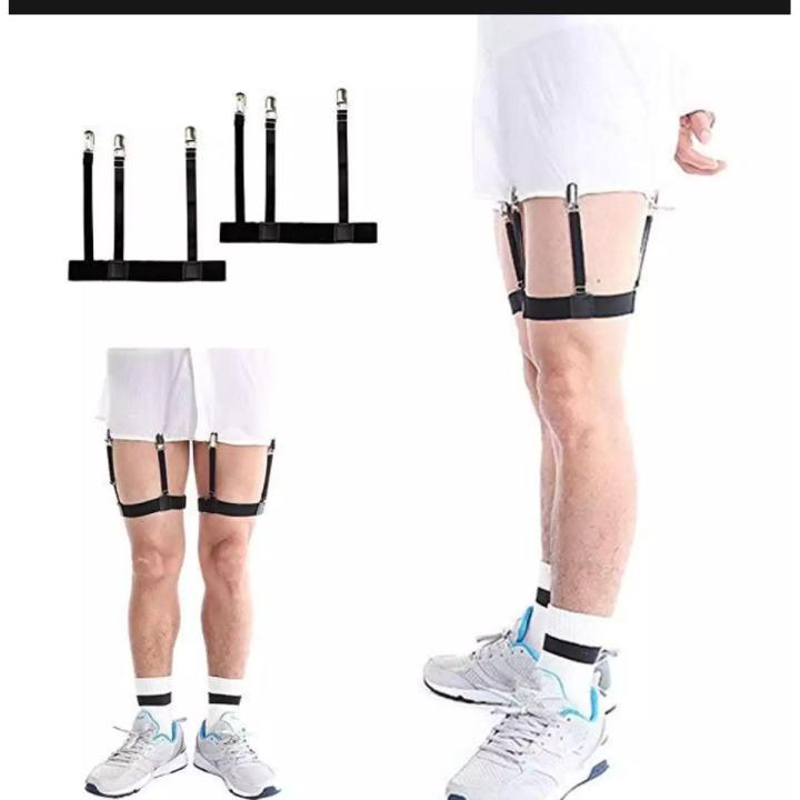 2 pieces men Elestie Garter Belt Sock Shirt holder