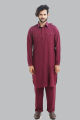 Maroon Color  Kabli Set For Men - Merun Colour Kabil Set - Men'S Premium Quality Meroon Kabli Set - Panjabi. 