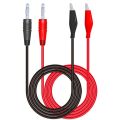 2PCS Multimeter Test Cable 4mm Banana Plug To Alligator Clip Test Lead Copper 1 M Crocodile Clip Multimeter Test Cable Red & Black Multimeter.