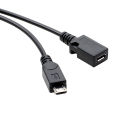 1Pc 20cm 2 In 1 Micro USB Host Power Y Splitter USB 2.0 Port Terminal Adapter OTG Cable. 