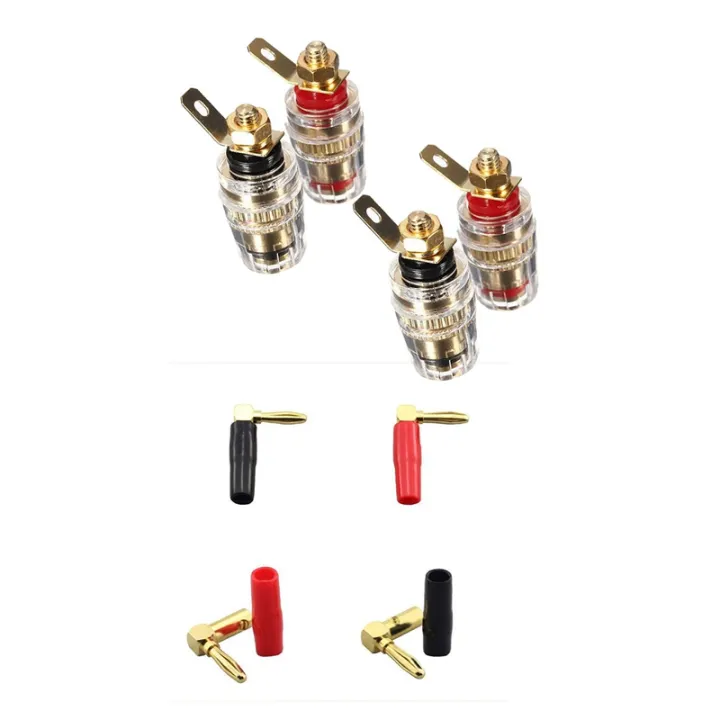4Pc%20Amplifier%20Speaker%20Terminal%20Binding%20Post%204mm%20Banana%20Plug%20Jack%20&%204x%20Hi-end%20Copper%20Right%20Angle%20Screw%20Type%20Banana%20Plug%20-%20Image%203