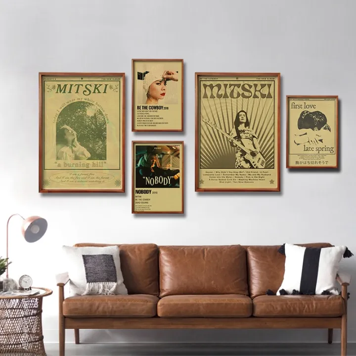Mitski%20Retro%20Poster%20Be%20The%20Cowboy/Nobody/Lush%20Kraft%20Paper%20Prints%20Vintage%20Aesthetic%20Home%20Room%20Cafe%20Bar%20Art%20Wall%20Decor%20Painting%20-%20Image%205