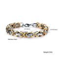 China Supplier Cool Punk Style Stainless Steel Thick Jewelry Men Chunky Chain Bracelet.