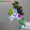 Square Shape Wall Shelf Without Flower. Self Adhesive Punch Free ( 1/3/5 Pcs Stand 1 Set ) Waterproof And Premium Quality.. 