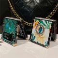 Luxury Flower Lips Geometric Phone Cover For Samsung Galaxy Z Flip 3 Flip 5 Case Fashion Square Case for Samsung Galaxy Z Flip 4. 