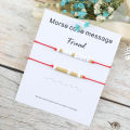 【Beiver Jewelry Store  】Set 2 Friends Morse Charm Best Friends Friendship Bracelet Code Jewelry Boyfriend Gift. 