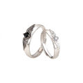 Wholesale 2PCS/Set Devil Angel Couple Rings for Women Men Simple Ring Trendy Jewelry Gifts Adjustable Wedding Engagement Rings.