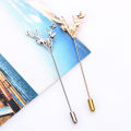 Multi-Style Long Needle Metal Brooch Pin - Stylish Suit Shirt Collar Pins and Corsage Brooches for Men.