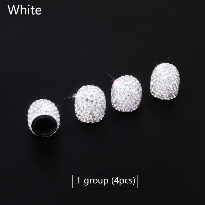 【Alizeker Mall】4Pcs OF  Lot Dropshipping Car Car Tire Valve Caps Polymer Clay Decorative Diamond Shining Dustproof Caps