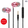 【Toy life hall】Universal 3.5mm Wired Headphones In-Ear Music Sports Stereo Earphones Noise Canceling With Microphone. 