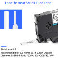 Compatible Brother Heat Shrink Tube Tape HSe-231 HSe-211 HSe-221 HSe-631 for P-touch PT-E550W E300 E500 P750WVP P900 P950W 7600 minghao. 