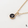 Black Metal English Letter Pendant Personalize Alphabet Pendant Initial A-Z Necklace Choker Chains Jewelry for Women Men. 