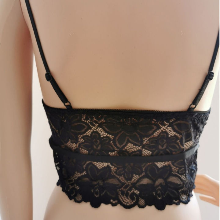 Women%20Adjustable%20Straps%20Lace%20Padded%20Brassiere%20Crop%20Top%20Vest%20-%20Image%204