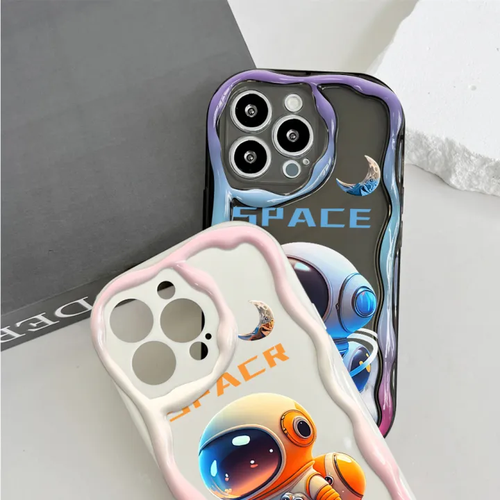 BILI%20for%20Realme%20C65%20Back%20Cover%20Cute%20Astronaut%20Pattern%20Cream%20Texture%20Wavy%20Soft%20Silicone%20Mobile%20Phone%20Covers%20-%20Image%205