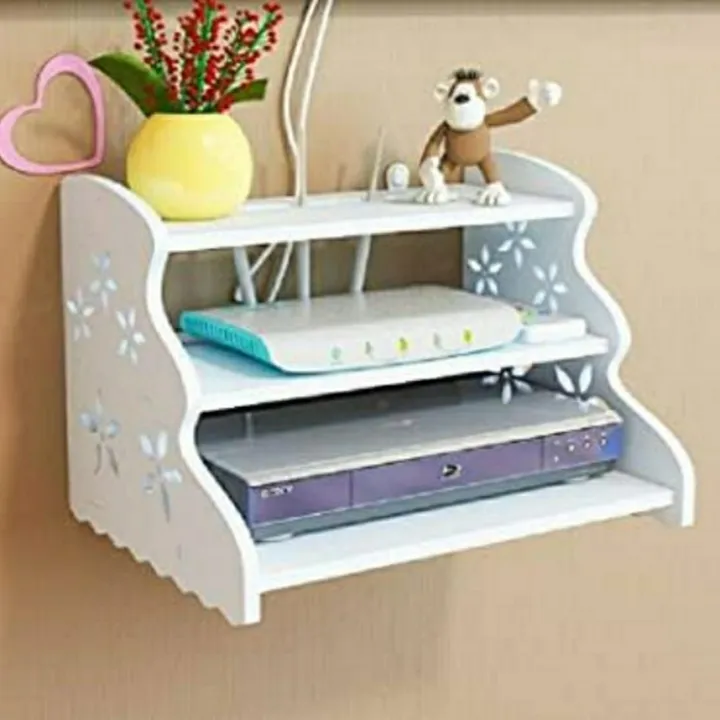 3%20Layer%20New%20Wifi%20Router%20Stand%20High%20Quality%20Shelf%20Double%20Layer%20Wall%20Mounted%20Easy%20Install%20Shelf%20-%20White%20-%20Image%203