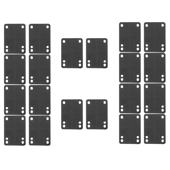 3mm / 1/8" Skateboard Riser Pads Rubber Angled Wedge Shock Pads Black 10 Pack - View #6