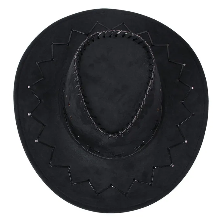 Western%20Cowboy%20Hat%20Outdoor%20Travel%20Leisure%20Men's%20Sunhat%20Faux%20Suede%20Summer%20Sun%20Protection%20Cool%20Knight%20Hat%20-%20Image%204