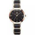 Olevs 5877 White Ceramics Watchstrap Analog Wristwatch for Women. 