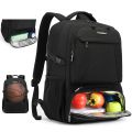 CoolBELL Lunch Backpack 15.6/17.3 Inches Laptop Backpack with Insulated Compartment / USB Port For Hiking Work Travel Men Women. 
