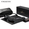 KINGSEVEN Brand Square Retro TR90 Polarized Sunglasses Women Men Carbon Fiber Pattern Design Outdoor Sports Eyewear.