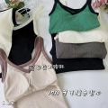 Terry Thermal Vest Contrast Color Temperament Underwear Padded Thermal Bottoming Shirt One-Piece Thermal Top Fashion. 