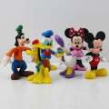 （New）6pc/lot Mickey figure toy doll Minnie figure Moue Donald Duck Cartoon Children' toy goofy dog pluto dog daiy Free hipping. 