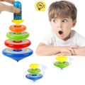 Spinning Top Children's Hand Turning Luminous Stacking Superimposing Top Color Top Toy Random Color Children's Birthday Gift. 