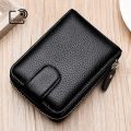 Unisex PU Leather ID Credit Anti Rfid Card Holder RFID NFC Blocking Wallet Case Zipper Coin Purse Money Bag RFID Protected. 