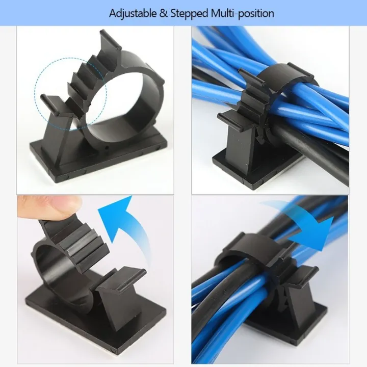 5pcs%2025MM%20Self-Adhesive%20Adjustable%20Cable%20Clips%20Cable%20Management%20Clamps%20Cable%20Organizer%20Cable%20Holder%20Durable%20Strong%20Cable%20Wire%20Clip%20-%20Image%208