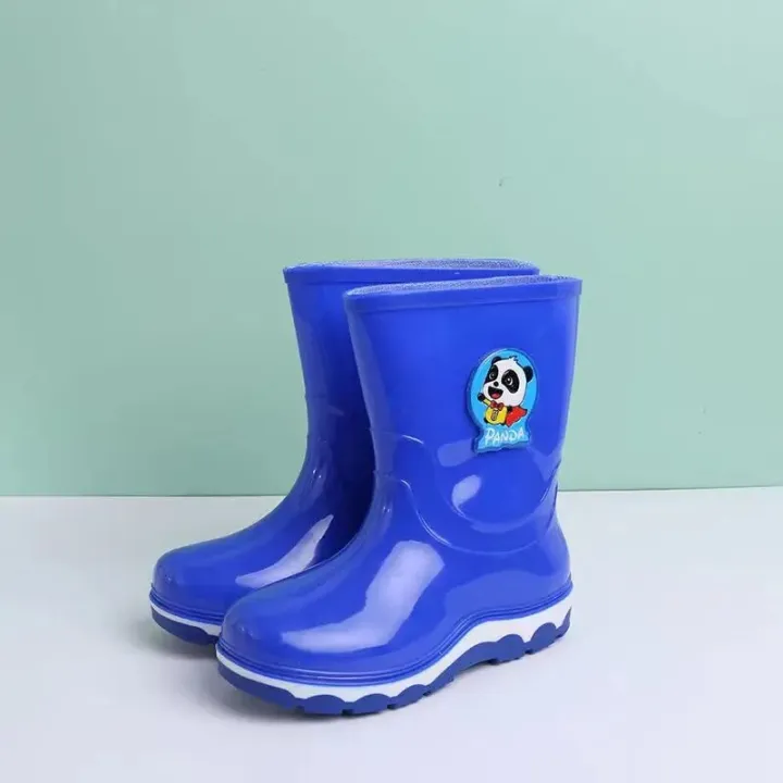 Children's%20High%20Top%20Rain%20Boots%20Boys%20And%20Girls%20Soft%20Bottom%20Non%20Slip%20Waterproof%20Were%20Resistant%20Plush%20Warm%20Candycolor%20Rain%20Boots%20-%20Image%205