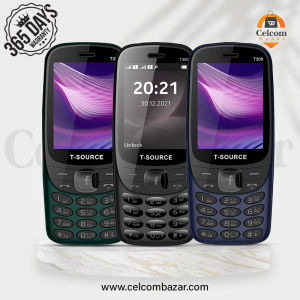 Bilashmart T-SOURCE T300 Plus New Feature Phone Dual SIM Large Keypad with Speakerphone - Matte Black/Dark Green/Blue
