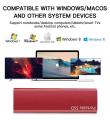 High Speed Portable SSD 1TB External Solid State Drive USB3.1 Type-C Interface Hard Drive Mass Storage Disk for Laptop/Mac/Phone.