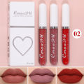 CmaaDu 3 Pcs/set liquid matte non-stick cup waterproof lipstick set. 