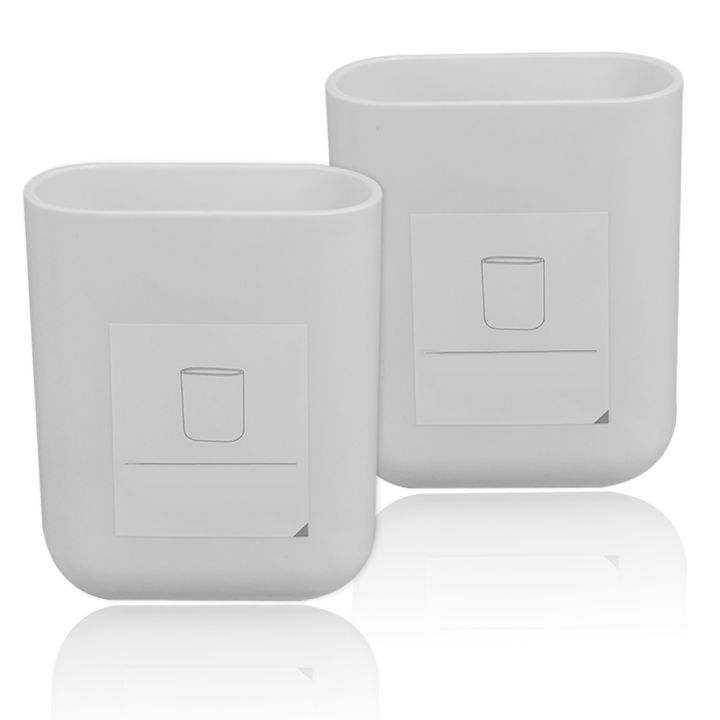 Stylish And Simple Wall-mounted Toothbrush Holder Toothpaste Razor Organizer Box No Perforated Teeth Cup Holder Bathroom Elegantly Decorated Everyday Moving Gifts