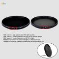 （NEW）ND2 to ND400 Slim Fader Variable Adjustable ND Filter Optical Glass 37mm. 