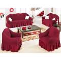 Turki sofa cover (meroon colour) (3+2+1).