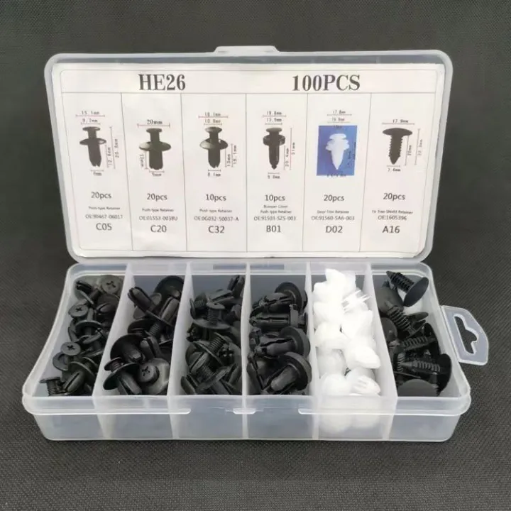 100Pcs%20Auto%20Fastener%20Mixed%20Clip%20Car%20Body%20Push%20Retainer%20Pin%20Rivet%20Bumper%20Door%20Trim%20Panel%20Retainer%20Fastener%20Kit%20with%206%20Inch%20Screwdriver%20Car%20Accessories%20-%20Image%203