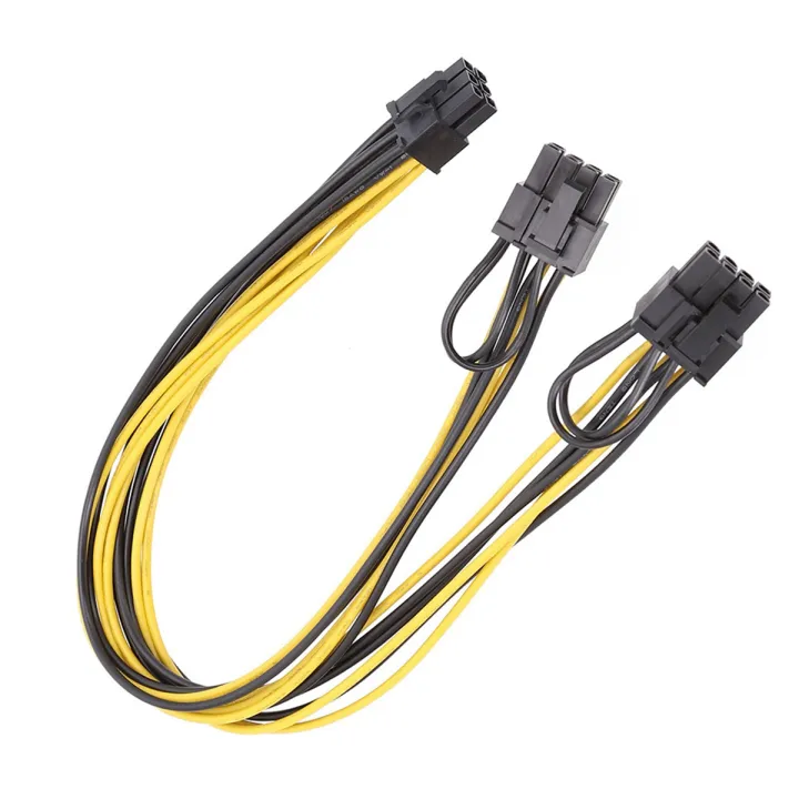 Graphics Driver Wire Computer Connection Cable Graphics Card Power Cable 6Pin Male to Dual ...