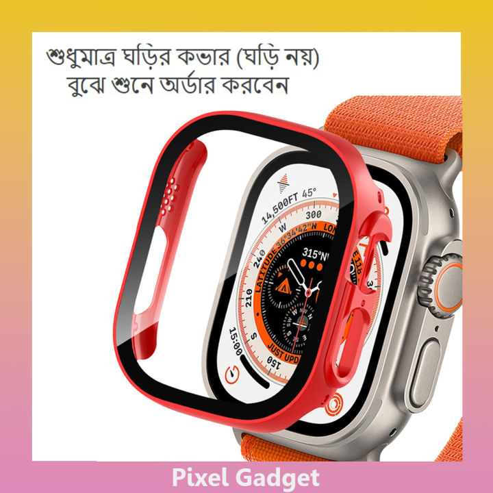 Apple Watch Ultra 49mm Case With Screen Protector- Protective Cover for iWatch Ultra 8 49mm PC Screen Protector +Cover for Apple Watch Case Ultra 49mm Smartwatch Accessories