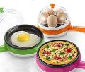 Multi Function 2 in 1 Electric Egg Boiler Steamer Omelette Frying Pan Non-Stick Boiled Eggs Boiler Steamer.