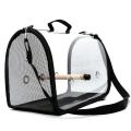Lightweight Bird Carrier Cage Transparent Clear PVC Breathable Parrots Travel Bag. 