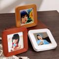 3-inch Creative Square Mini Photo Frame Retro Wood Photo Frame Simple Desktop Ornament Photo Booth Home Decor. 
