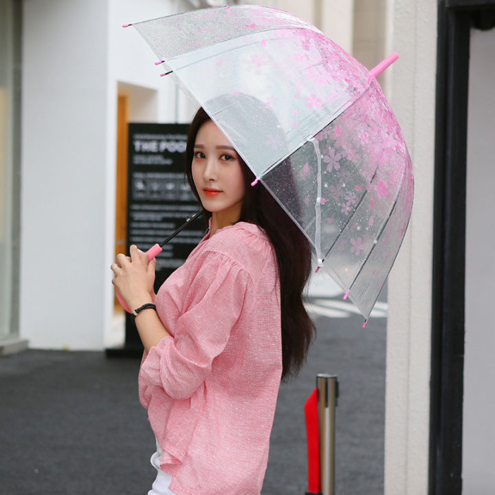 Outdoor%20Korean%20Umbrella%20Folding%20Cute%20Korean%20Mini%20Fresh%20Simple%20Sen%20Series%20Trifold%20Cherry%20Blossom%20Transparent%20Japanese%20Umbrella%20Moonlight%20Shines%20-%20Image%202
