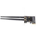Mini PCI‑E to PCI‑E Card Adapter with 2 Antennas for Half Size PCI Express Wireless Card. 