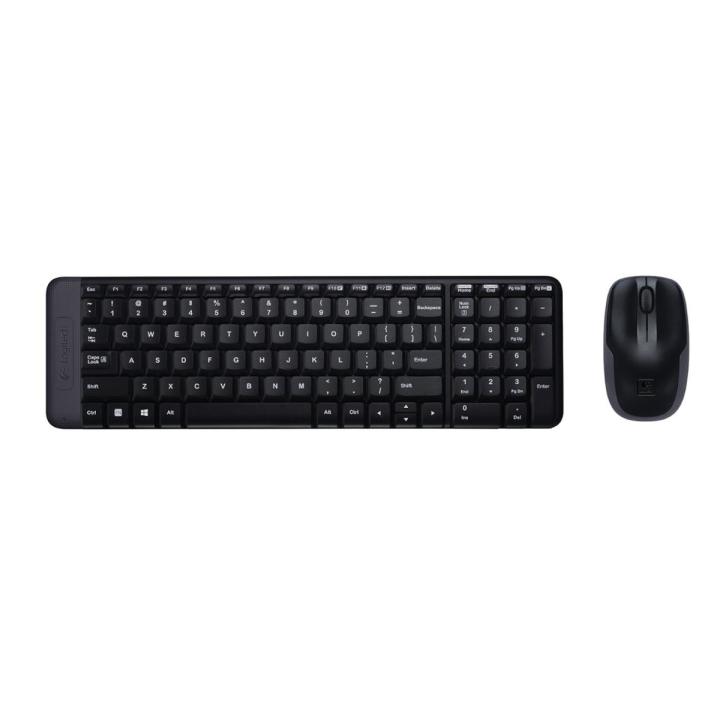 Logitech MK215 Wireless Keyboard and Mouse Combo for Windows, 2.4 GHz Wireless, Compact Design, 2-Year Battery Life(Keyboard),5 Month Battery Life(Mouse) PC/Laptop- Black