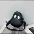 Small Capacity Ghost Bag Purse Fun Stitching Devil Shoulder Bags Funny Pu Satchel for Fashionable Trendy Streetwear Youngsters Daily Use.
