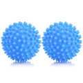 4 x Dryer Balls Blue PVC Reusable Laundry Washing Drying Fabric Ball. 