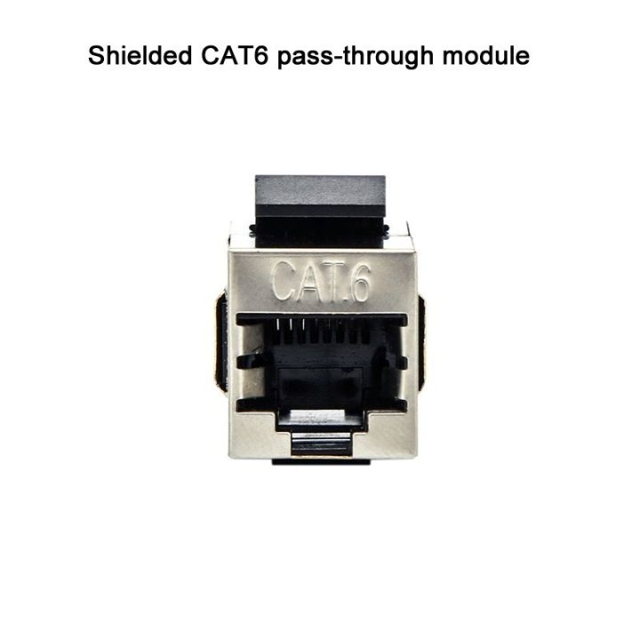 FTP CAT5e CAT6 Straight Through Module shielded RJ45 Connector INFO Socket Ethernet coupler Network Cable Adapter Keystone Jack
